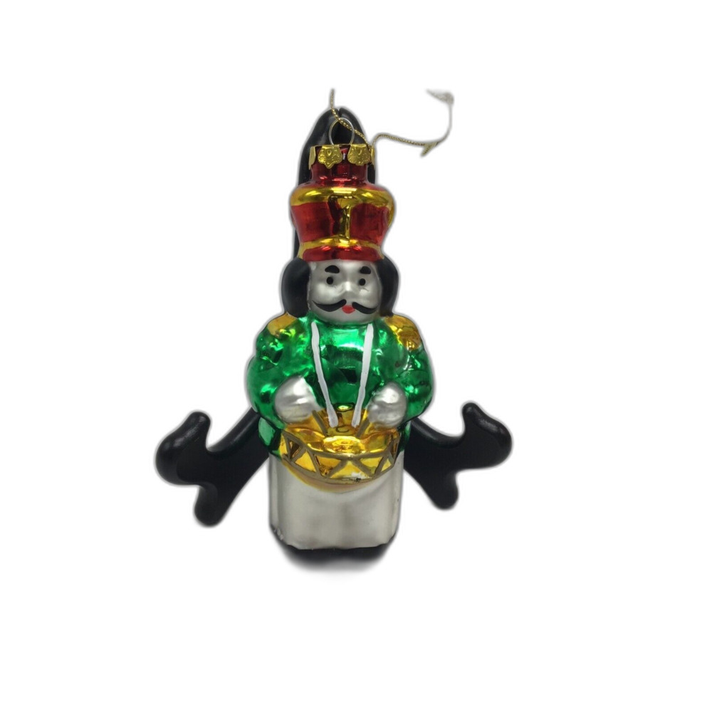 Studio 33 Large Hand Blown Glass Drummer Christmas Ornament In Box 1997 Vintage